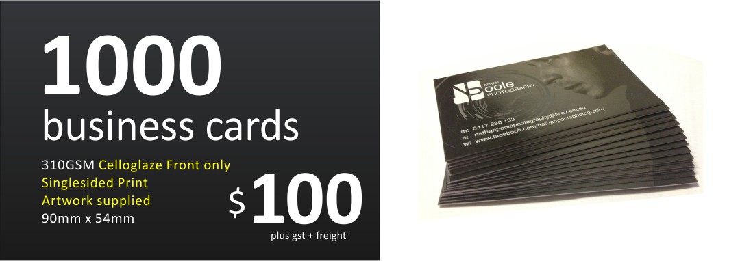 business cards Newcastle Central Coast Hunter